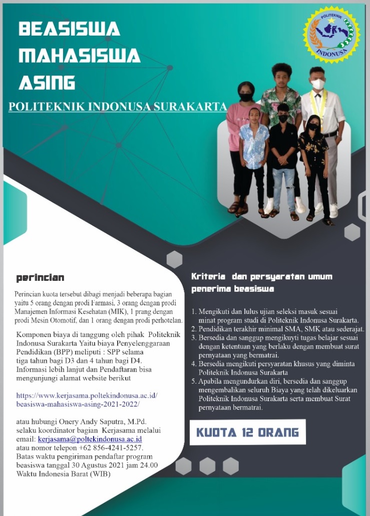Beasiswa Mahasiswa Asing 2021-2022 Beasiswa Mahasiswa Asing 2021-2022