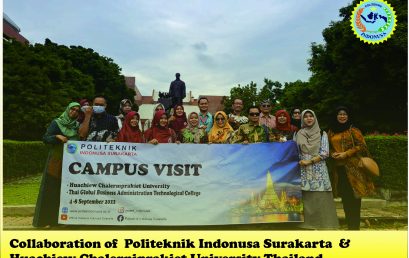 Lecturers and Educators of the Politeknik Indonusa Surakarta  Campus Visit at Huachiew Chalerniprakiet University Thailand
