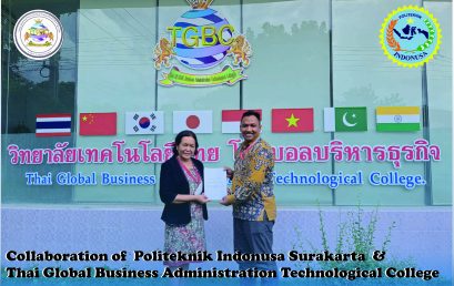 Polytechnic Indonusa Surakarta Establishes the Implementation of Visit Campus Cooperation and Planning of Community Service Activities with Thai Global Business Administration Technological College